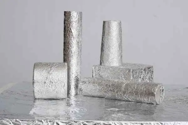 aluminium foils on a floor